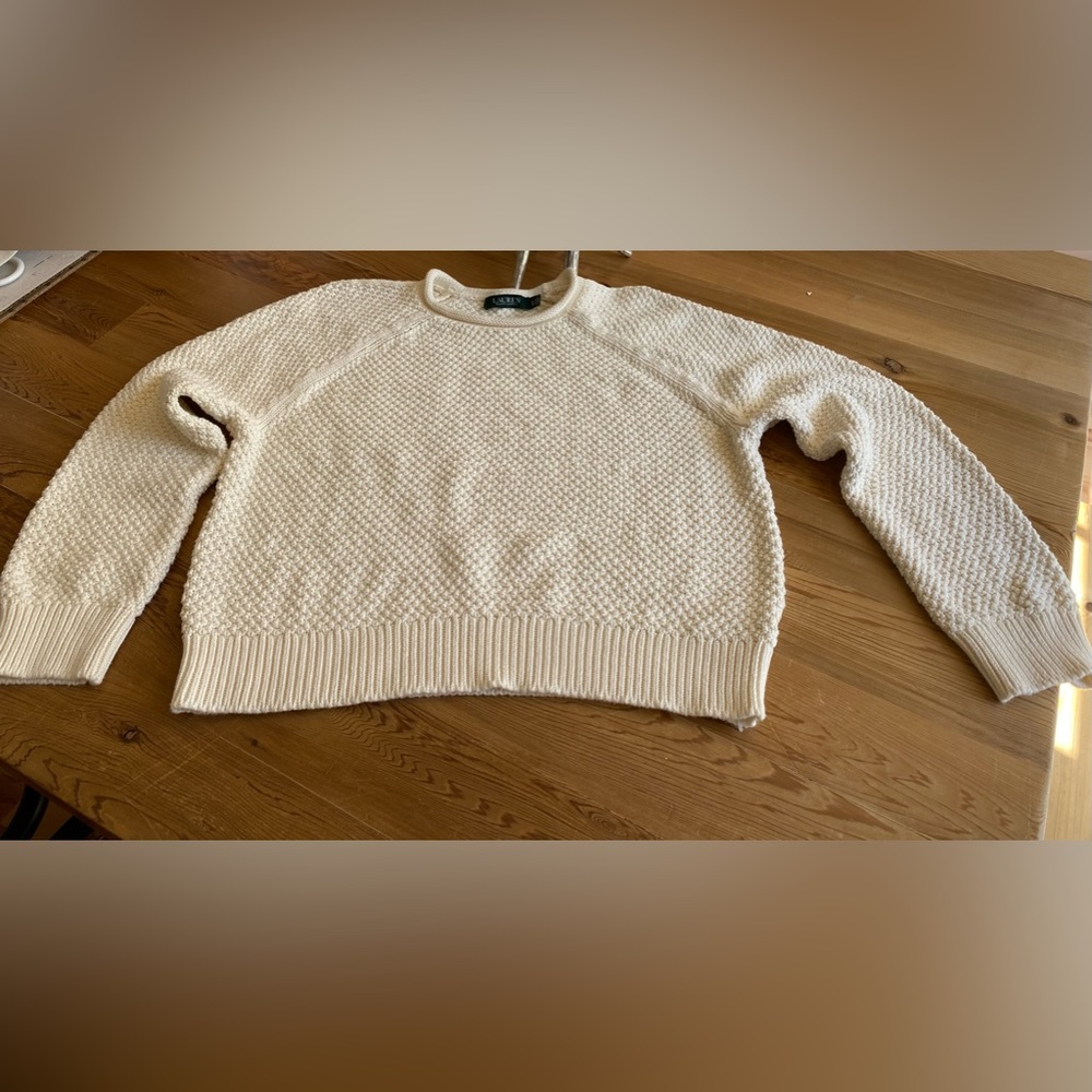 Ralph Lauren cream sweater, women’s XL